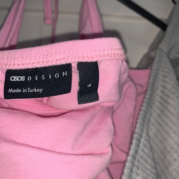 asos design double layer ballet top in pink - Picture 3 of 4